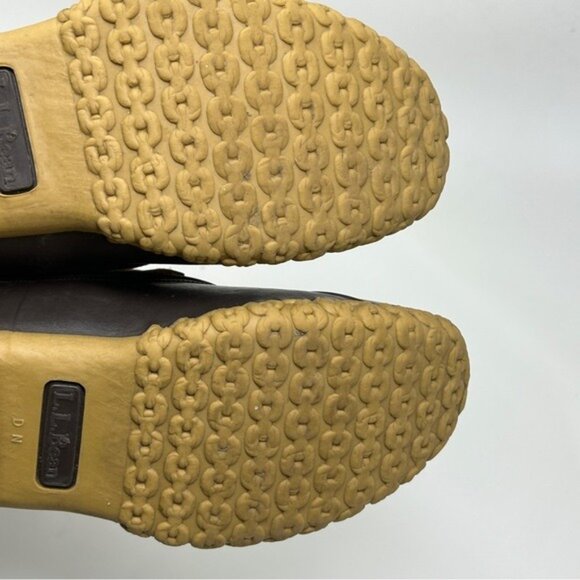 LL Bean Leather Unlined Gumshoe Low Ankle Duck Boots Size 7 N rain - Picture 6 of 16